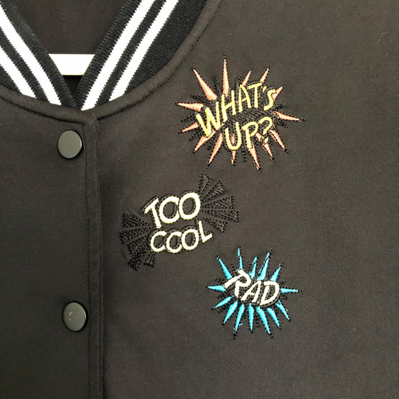 Penshoppe Black Bomber Jacket with Cool Patches - Picture 4 of 6